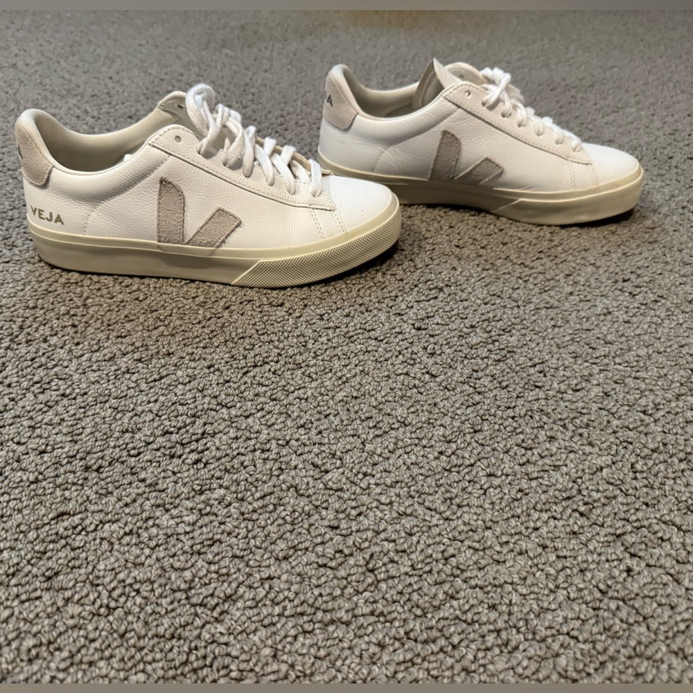 Veja Women’s Campo White and Gray Sneakers